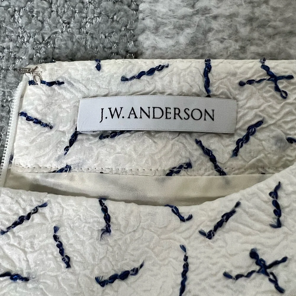 J.W. Anderson Crinkled Silk A-Line Skirt - Picture 2 of 7